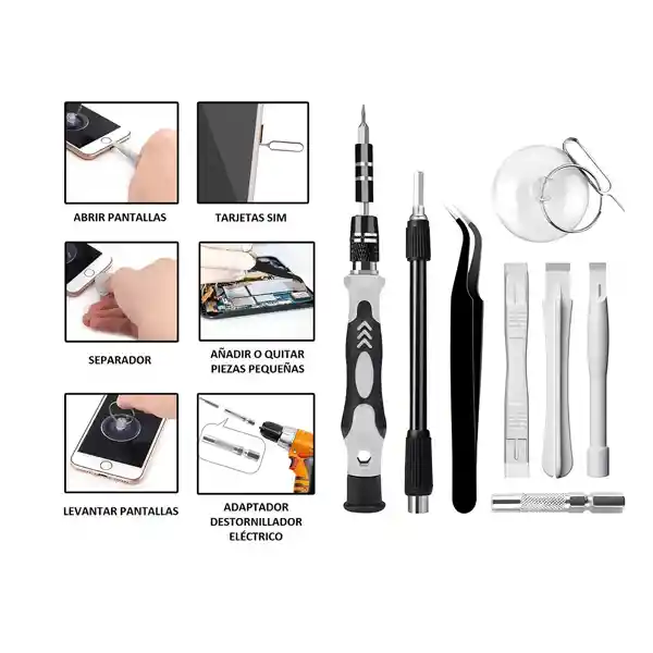 Kit Repara De 115 Puntas De Precisión Destornillador