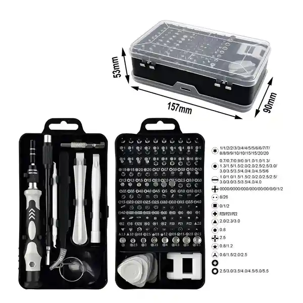 Kit Repara De 115 Puntas De Precisión Destornillador
