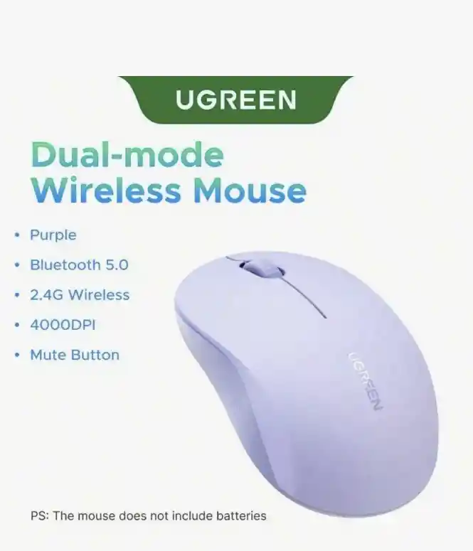 Mouse Ugreen Doble Modo Morado