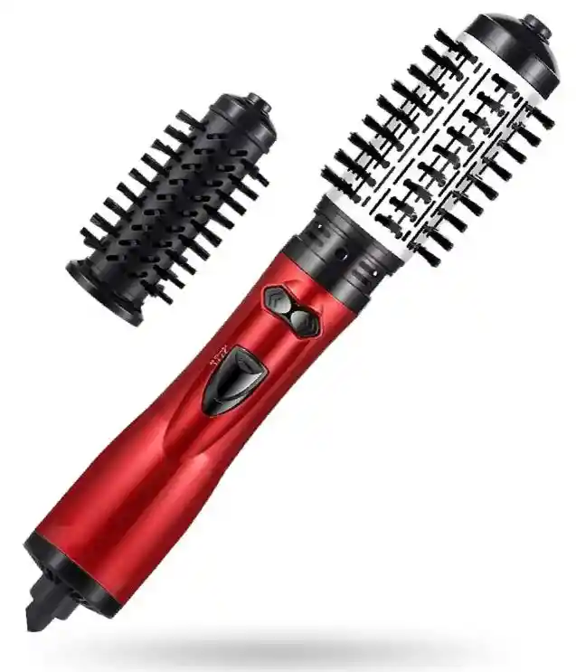 Cepillo Secador Giratorio 3 En 1 Aire Caliente Con Iones 2 Cepillos