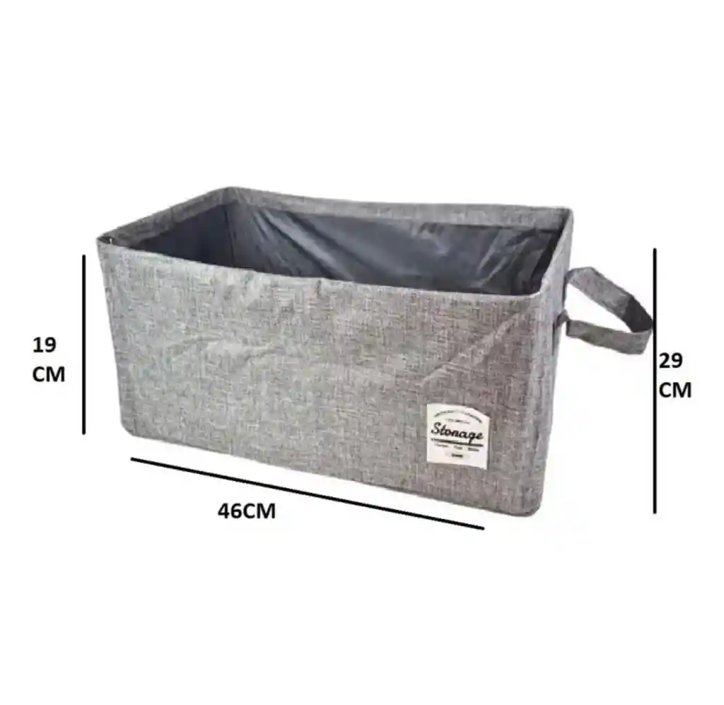 Caja Organizadora Almacenamiento Plegable Dura Gris