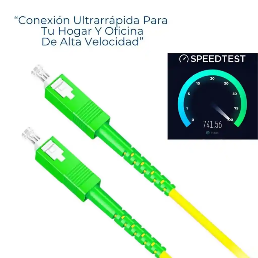 Cable De Fibra Óptica 5 Metros Monomodo Sc/apc A Sc/apc Módem