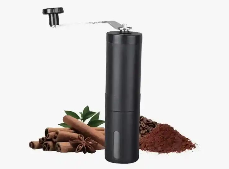 Molino Cafe Molienda Graduable Manual Negro Acero Inoxidable