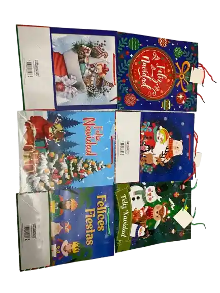 Bolsa De Regalo Primavera Navidad 32cm X 25.5cm