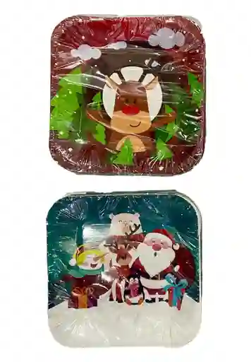 Bandejitas Navideñas En Cartón X 20 Unds
