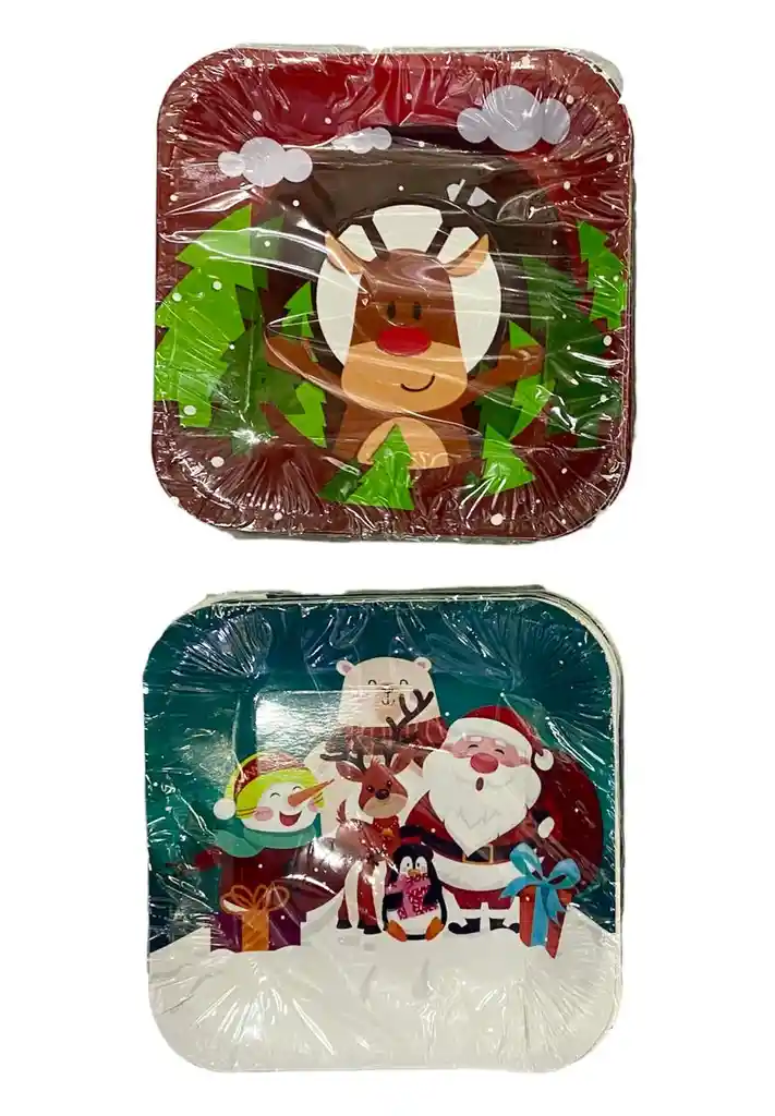 Bandejitas Navideñas En Cartón X 20 Unds