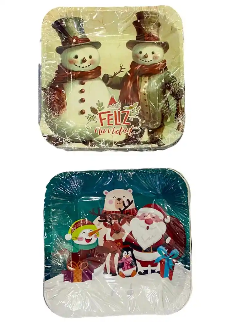 Bandejitas Navideñas En Cartón X 20 Unds