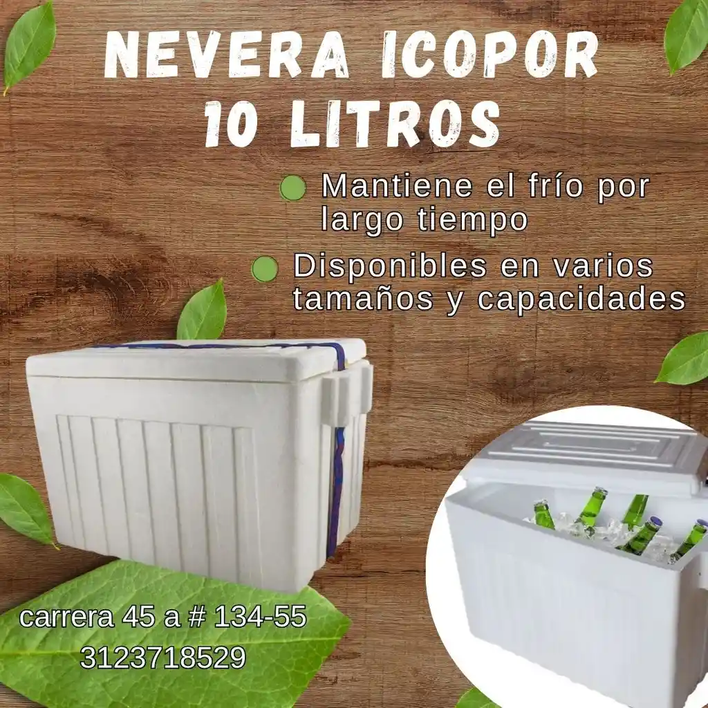 Nevera De Icopor 10 Litros
