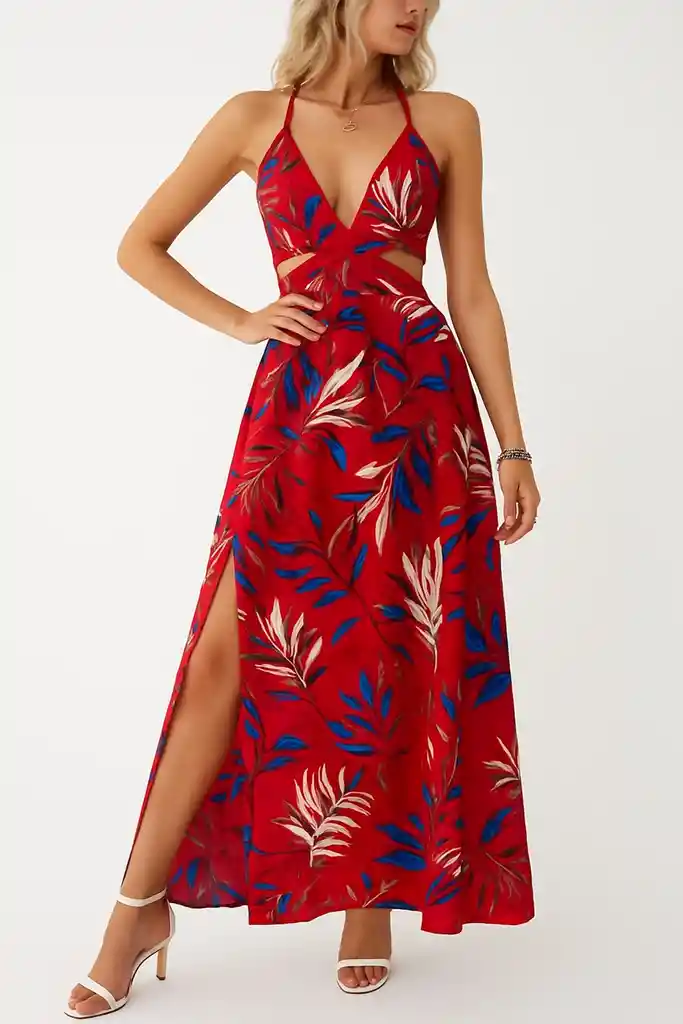 Vestido Largo De Verano Casual Talla L / Xl