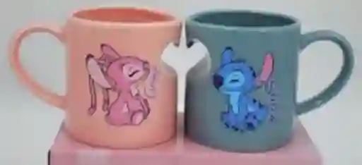 Mug O Taza Pareja Stitch Corazon
