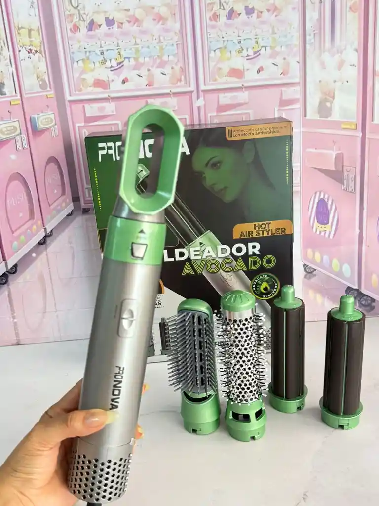 Set De Cepillo Moldeador Avocado 5 En 1 Aguacate