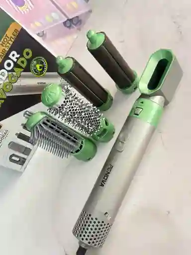 Set De Cepillo Moldeador Avocado 5 En 1 Aguacate