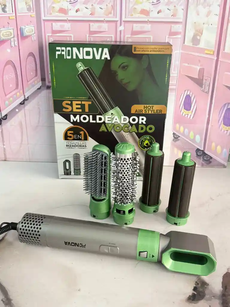 Set De Cepillo Moldeador Avocado 5 En 1 Aguacate