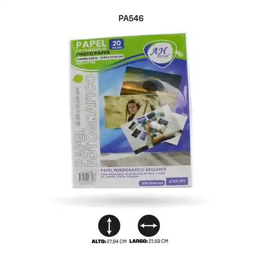Papel Fotográfico Adhesivo A4 135gr Inkjet-láser X20h