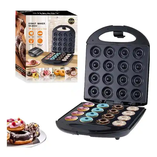 Mini Maquina De Donas Profesional X16 Donas Color Negro