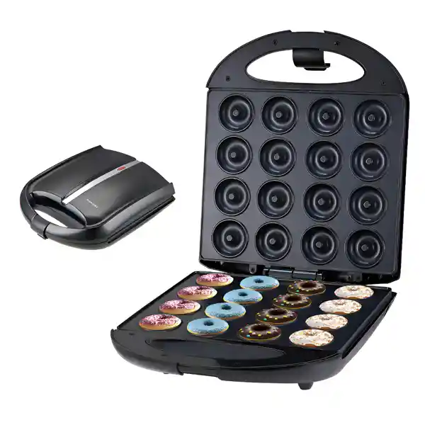 Mini Maquina De Donas Profesional X16 Donas Color Negro