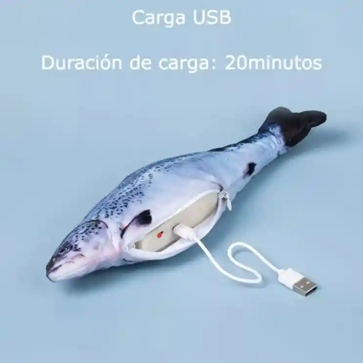 Pez Juguete Electrónico Con Movimiento Para Gatos, Mascotas