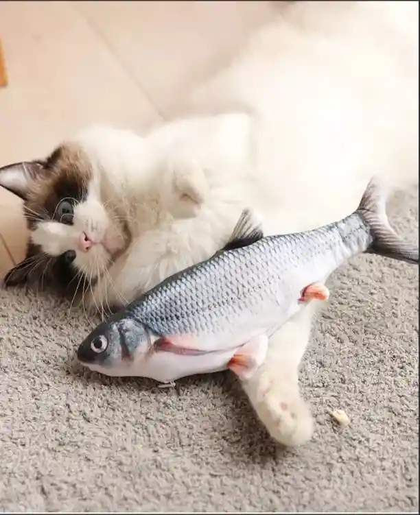 Pez Juguete Electrónico Con Movimiento Para Gatos, Mascotas