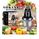 Picadora Eléctrica Procesador De Alimentos Sokany 400w Plateado