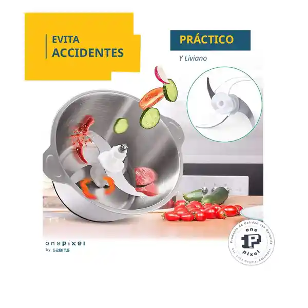 Picadora Eléctrica Procesador De Alimentos Sokany 400w Plateado