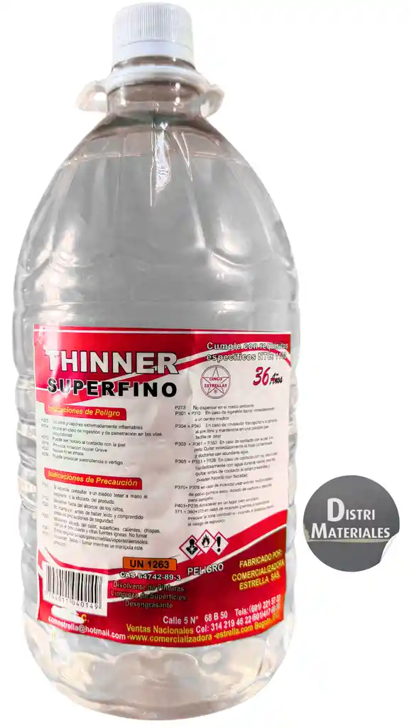 Thinner Extrafino X Medio Galon