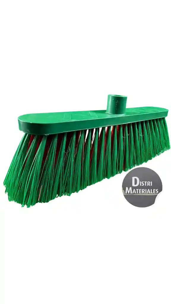 Escoba Dura Domestica Con Cabo Madera Grande