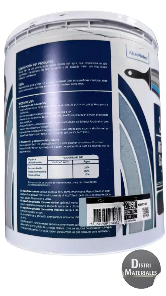 Pintura Vinilo Blanca Tipo 1 Ico X Galon