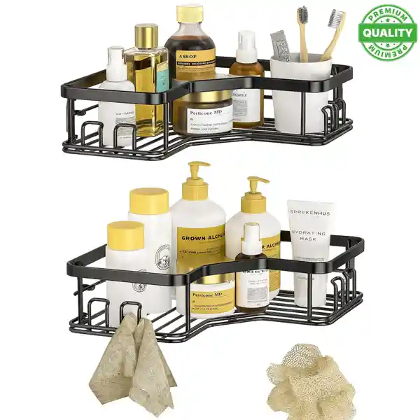 Organizador De Ducha Repisa Baño Adhesivo Set 2 Inoxidable