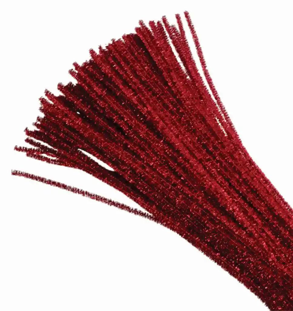 Chelines O Limpia Pipas Metalizado Rojo X 10 Und