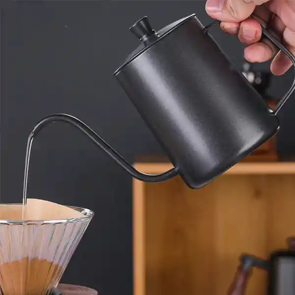 Tetera Hervidora Agua Cafetera Barista En Casa 350 Ml 52bits Negro