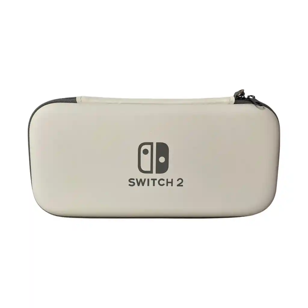 Estuche Rígido Blanco + Vidrio + 2 Grips Compatible Con Switch 2