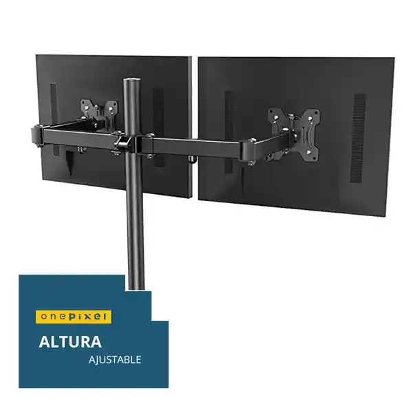 Soporte Para Dos Monitores Articulado 14 A 32 8kg 52bits Negro