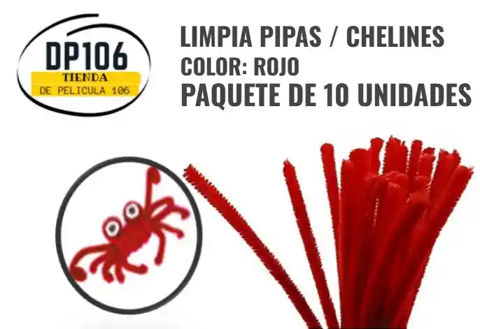 Limpia Pipas Rojo X 10 Und Chelines