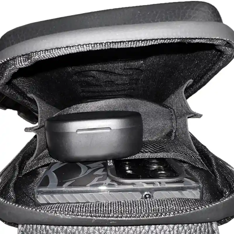 Bolso Canguro Moto Impermeable Celular Documentos Cuero