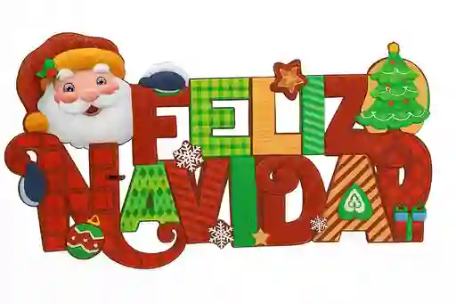 ⭐ Adorno Navideño Para Puerta O Ventana “feliz Navidad” Con Brillos Y Colores Festivos 🎅✨