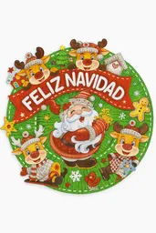 ⭐corona Navideña Circular – “feliz Navidad” Se Envia Modelo Disponible