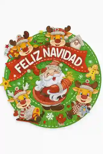 ⭐corona Navideña Circular – “feliz Navidad” Se Envia Modelo Disponible