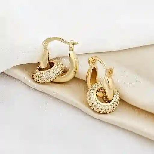 Candonga Aro Con Rueda Y Circones Dorado