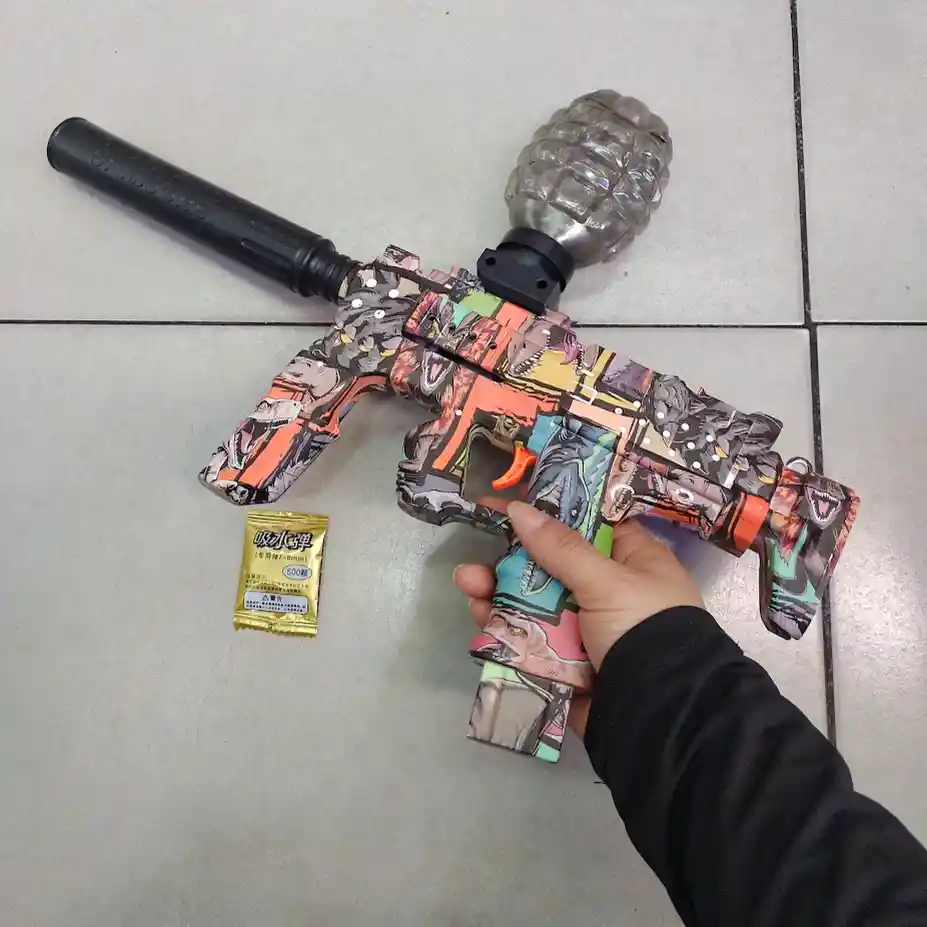 Pistola De Juguete Hidrogel Electrica Recargable Mp7 Dinosaurios