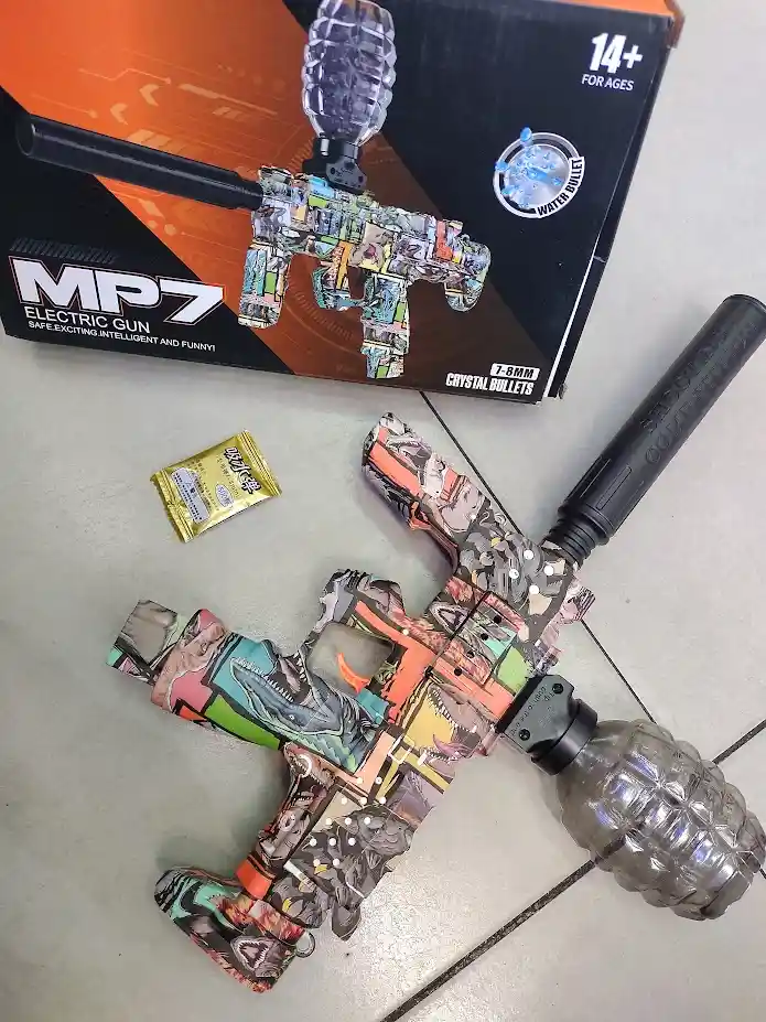 Pistola De Juguete Hidrogel Electrica Recargable Mp7 Dinosaurios