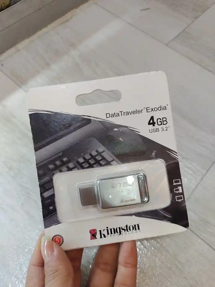 Memoria Usb Kingston 4 Gb Exodia Plateada Con Negro