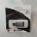 Memoria Usb Kingston 4 Gb Kyson Plateada Con Verde