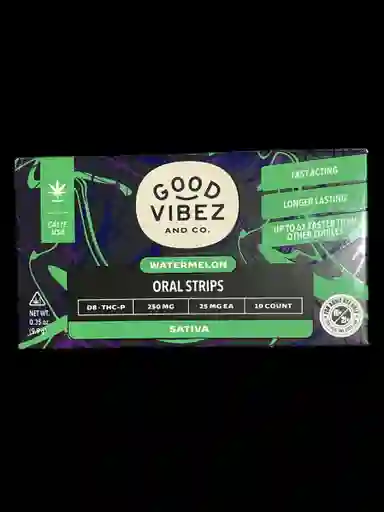 Good Vibez T-h-c-p Sativa Watermelon Tiras Orales Oral Strips 25mg X10