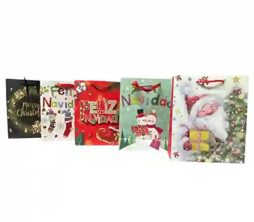 Bolsa Navideña Talla M 18cmx23cmx8cm