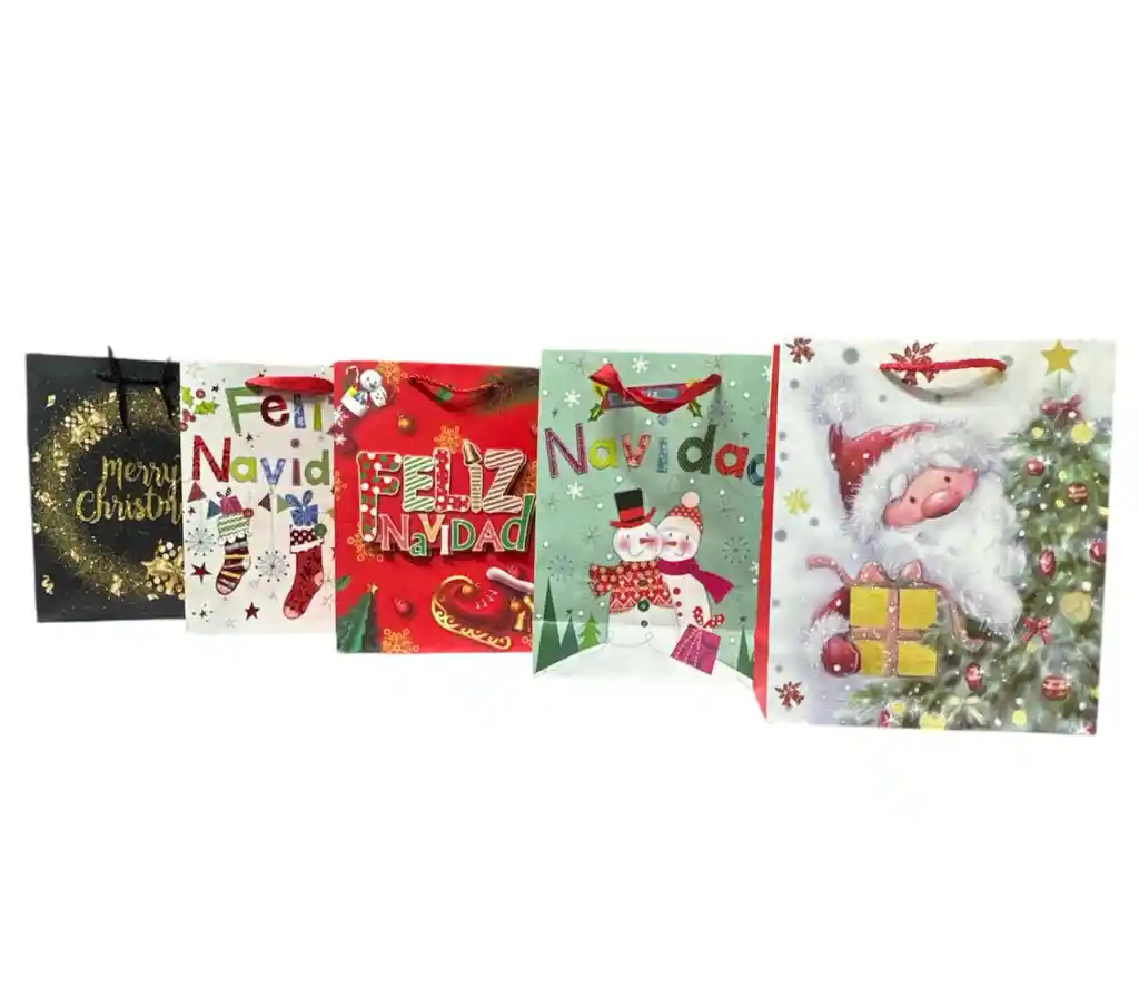 Bolsa Navideña Talla M 18cmx23cmx8cm