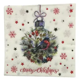 Servilletas Navideñas Estampada Bola Mery Christman X20und