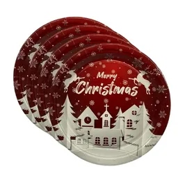 Plato Estampado Noche Buena Paqx10und