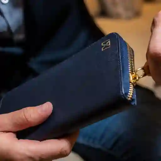 Zip Wallet Azul Nvy