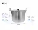 Olla Grande 16 Litros Ligera Practica 32 Cm Calidad Aluminio Resistente Y Eficiente