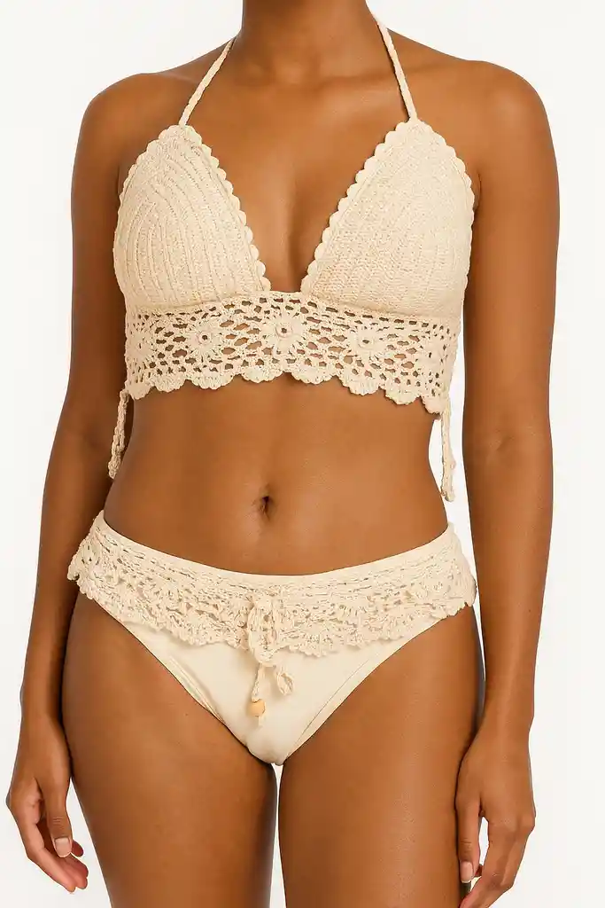 Bikini En Tejido Crotchet Con Forro Talla M